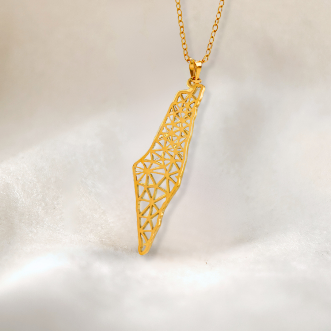 Palestine Map Necklace | Women