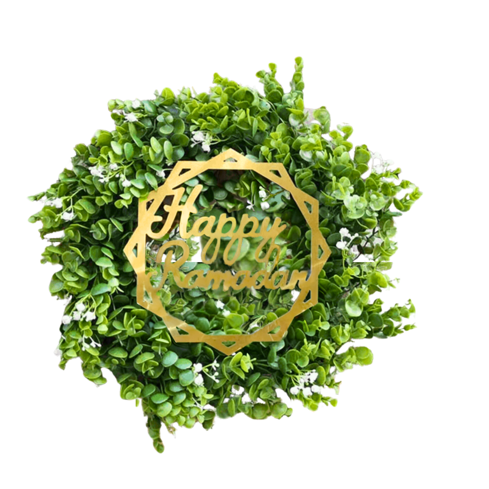 Happy Ramadan Wreath - Eucalyptus Garland | Gold