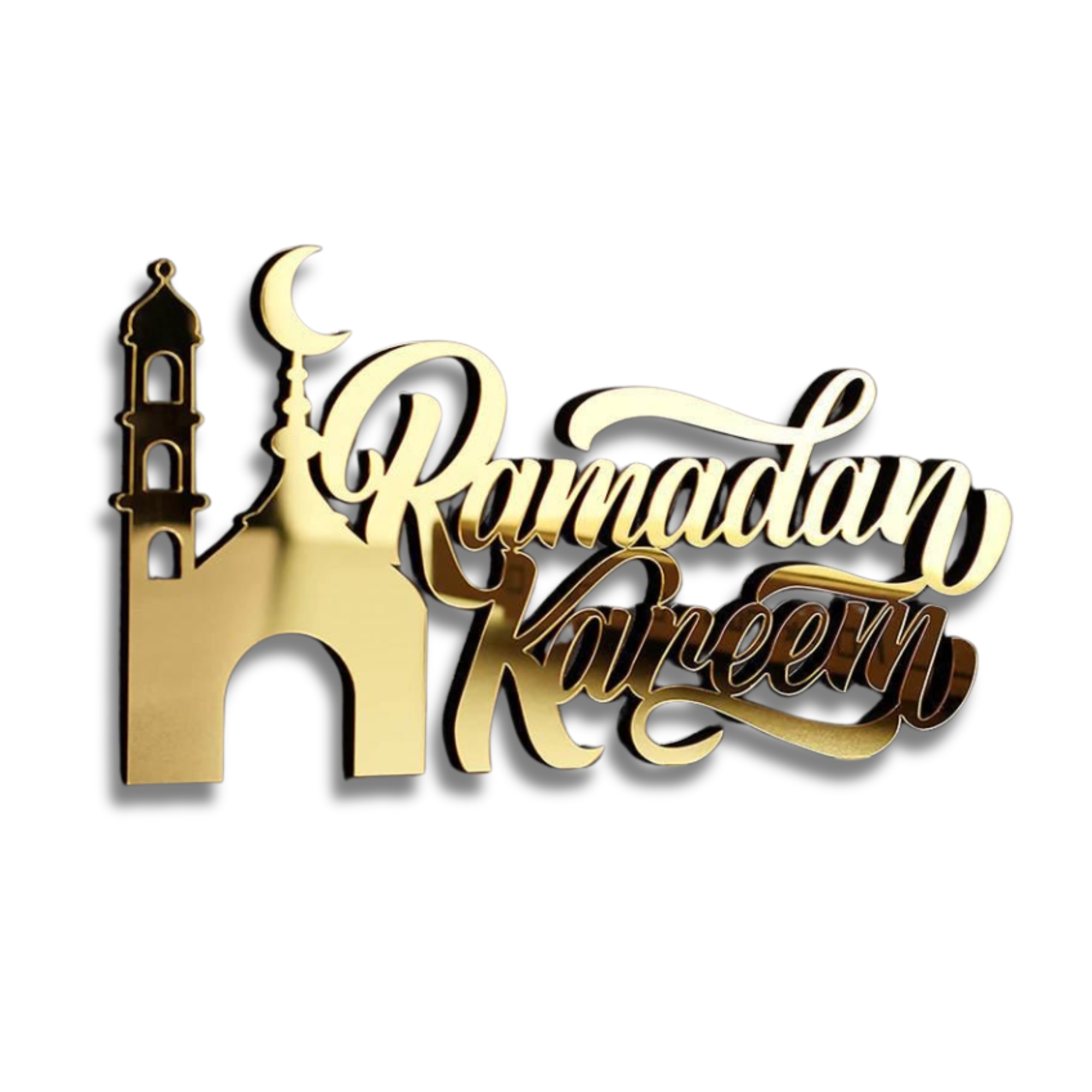 Mosque-Shaped 'Ramadan Kareem' Acrylic Tabletop Sign