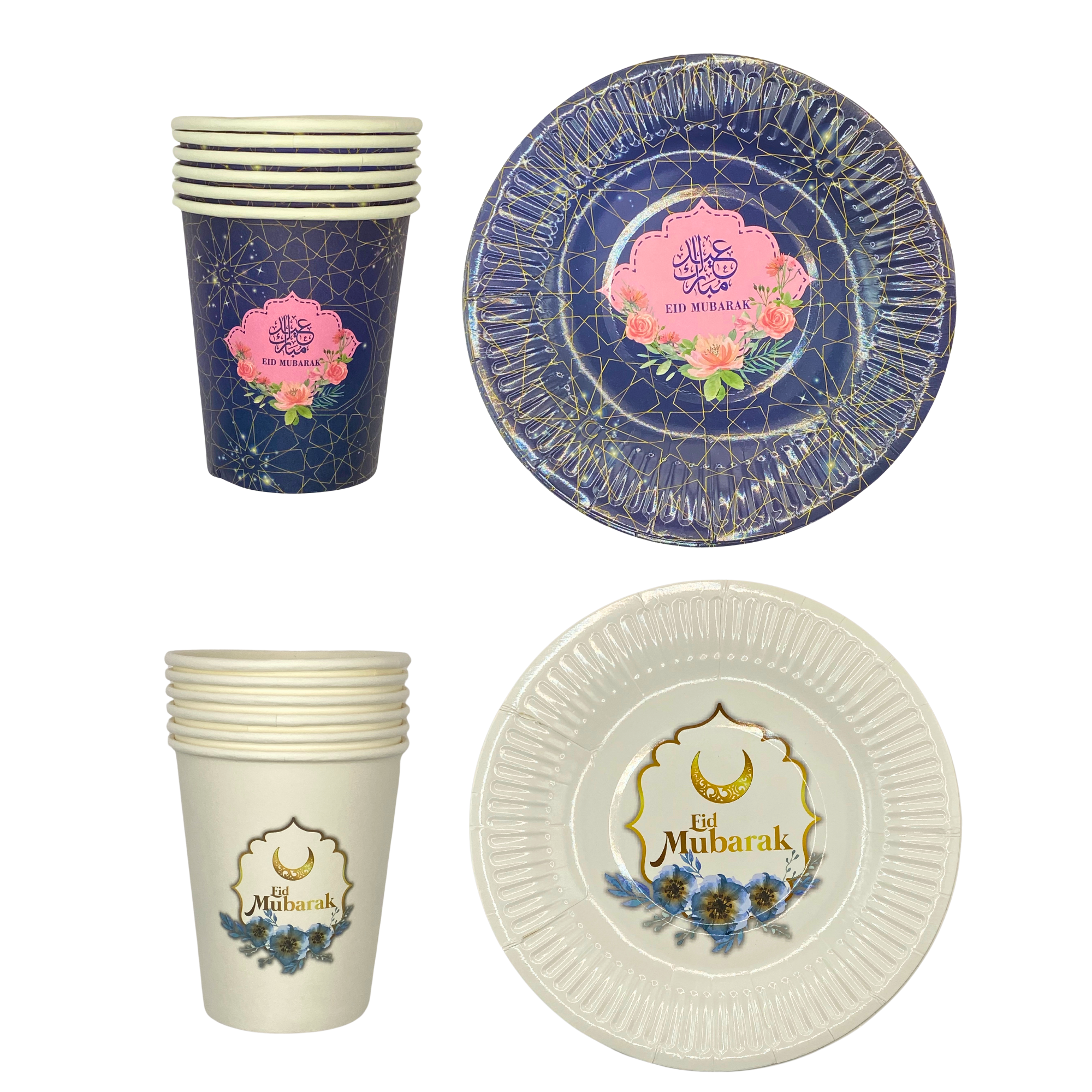 Dessert Plates and Cups (6pcs)