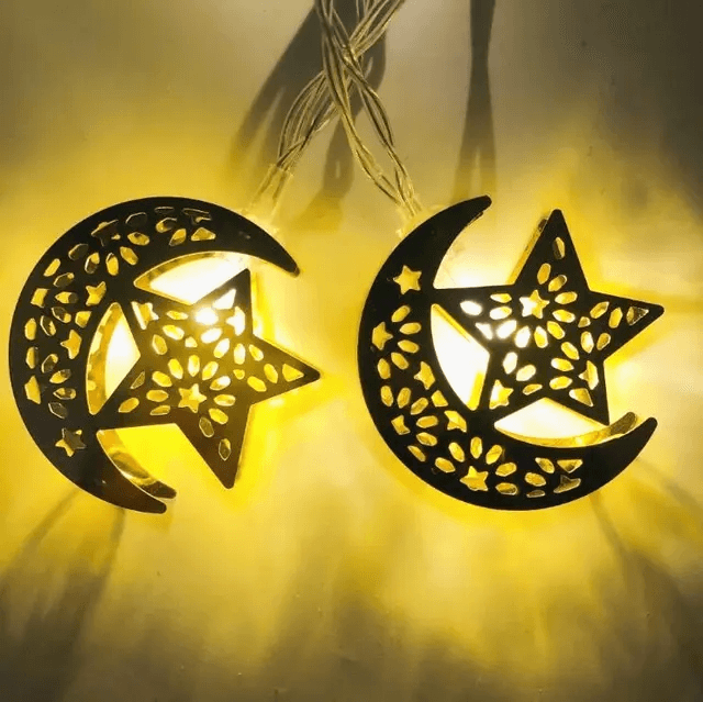 Crescent Moon & Star LED String Lights - eRayyan