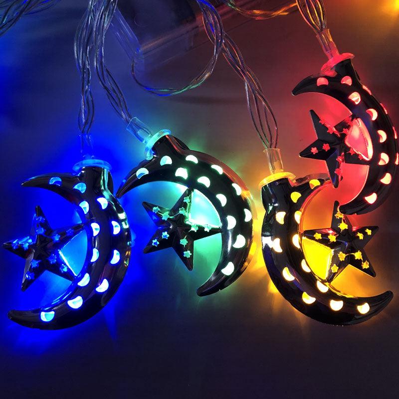 Crescent/Star Multi-Color Mode LED String Lights - eRayyan