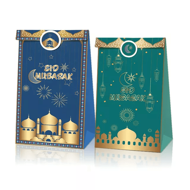 'Eid Mubarak' Favor Bags and Stickers (Set of 12) - eRayyan