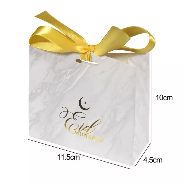 'Eid Mubarak' Marble Gift Bag (Set of 10) - eRayyan