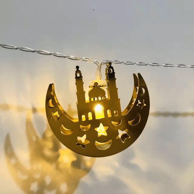 Mosque & Crescent LED String Lights - eRayyan